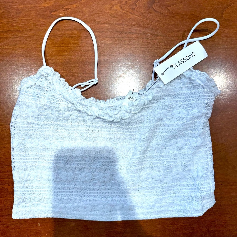 White crop top